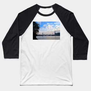 Chelsea Bridge Battersea Power Station London Baseball T-Shirt